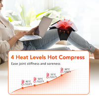 Cordless Heated Knee Massager with Vibration and Infrared Therapy