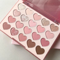 20-Color Heart-Shaped Eyeshadow Palette