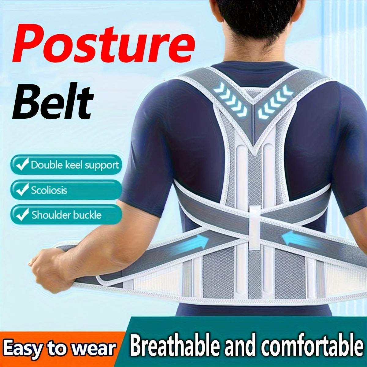 Adjustable Posture Corrector Back Support Brace