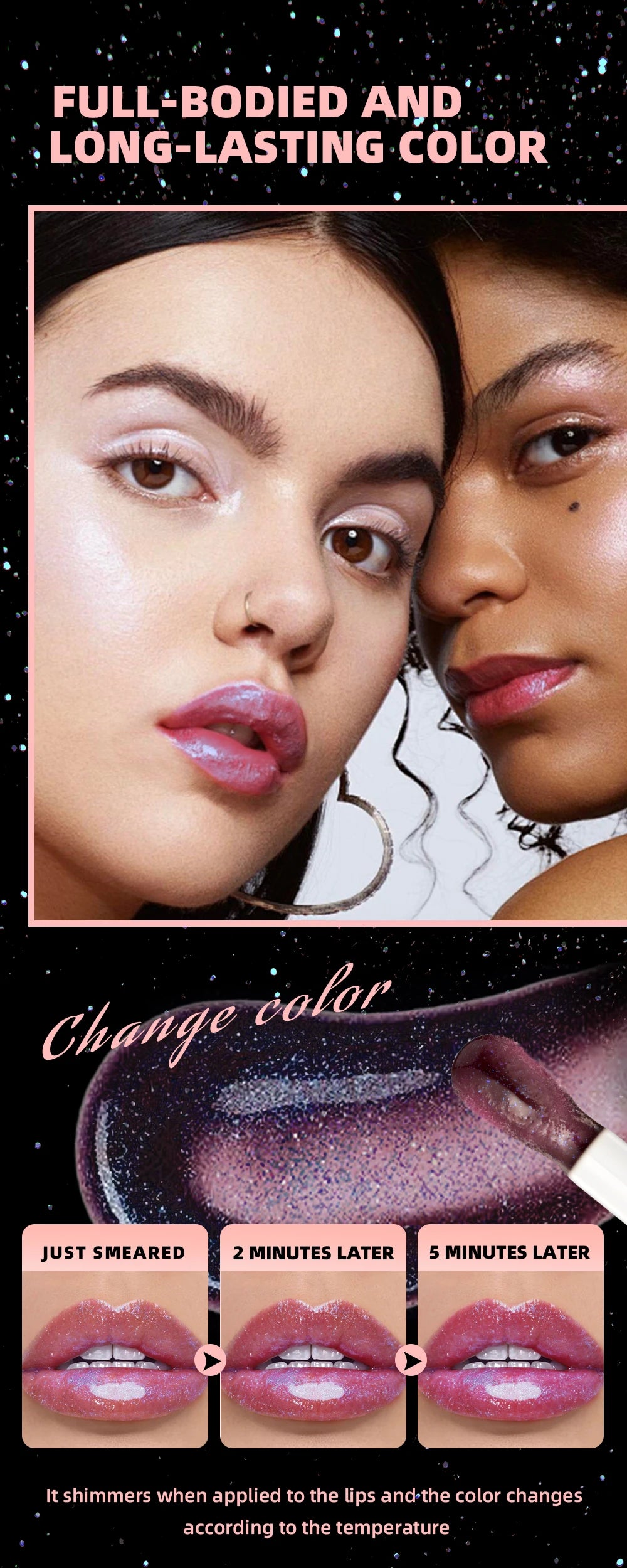 Color-Changing Temperature Sensitive Mirror Lip Gloss - 12