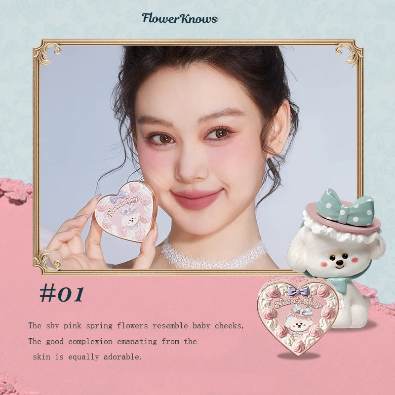 Velvet Matte Heart-Shaped Powder Blush - 24