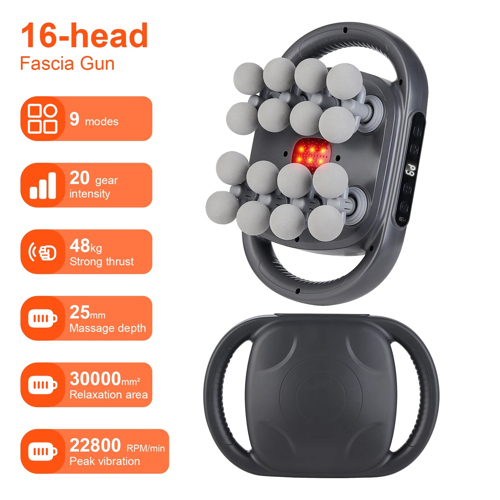 16-Head Full Body Muscle Recovery Massage Gun - 36