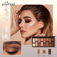 16-Color Waterproof Shimmer and Matte Eyeshadow Palette