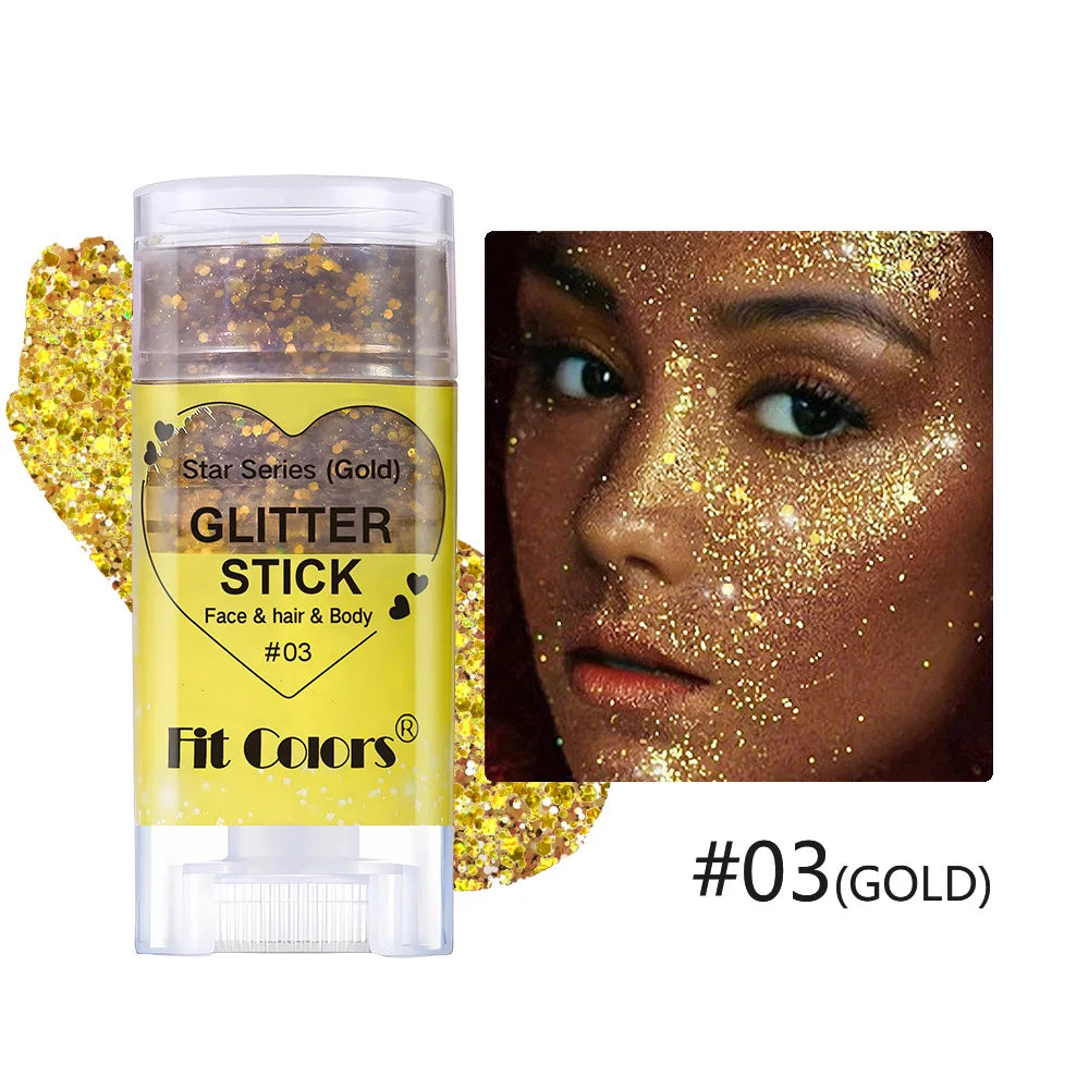 Festival Body and Face Glitter Makeup Stick - 9