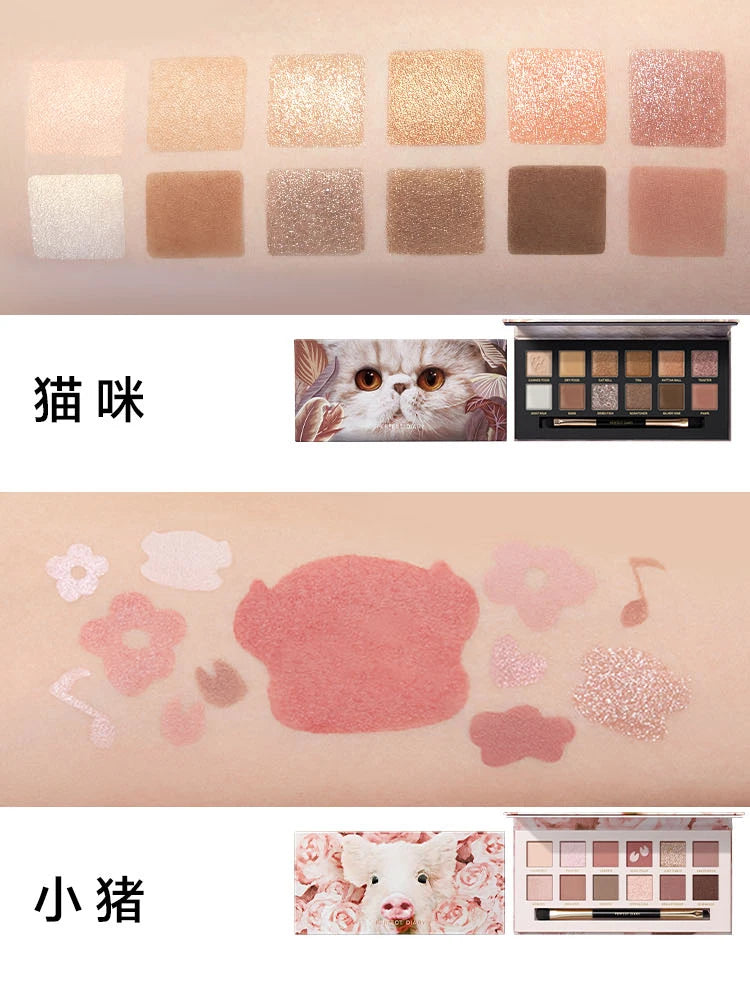 12-Color Waterproof Shimmer and Matte Eyeshadow Palette - 24
