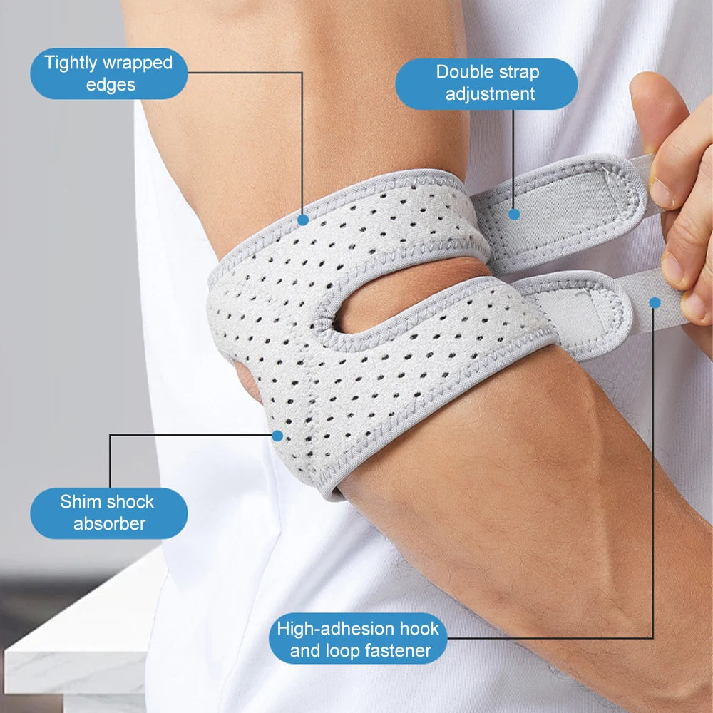 Adjustable Breathable Elbow Support Brace for Pain Relief - 2