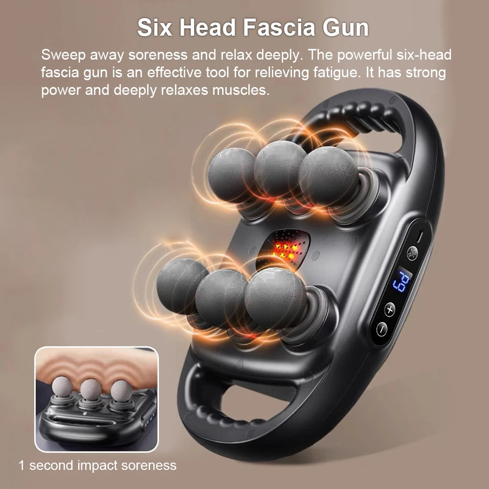 6-Head Deep Tissue Muscle Massage Gun - 3