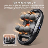 6-Head Deep Tissue Muscle Massage Gun