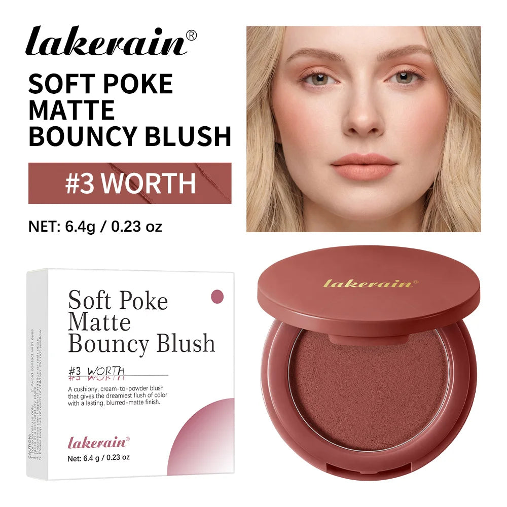 Matte Bouncy Cream-to-Powder Blush for Natural Glow - 22