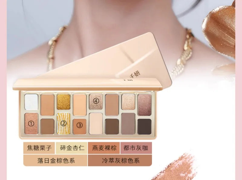 16-Color Highly Pigmented Matte and Shimmer Eyeshadow Palette - 24