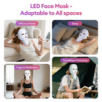 7-Color Wireless LED Photon Facial and Neck Mask