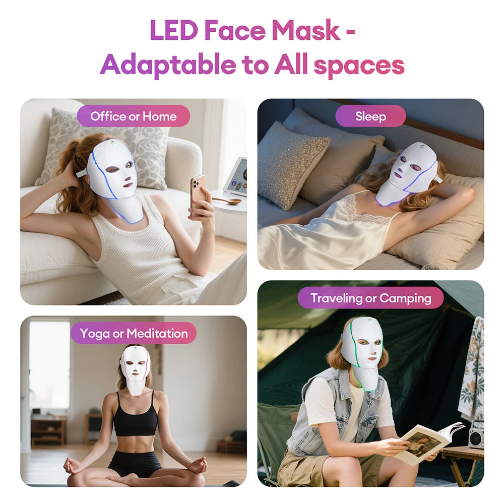 7-Color Photon LED Face and Neck Rejuvenation Mask - 14