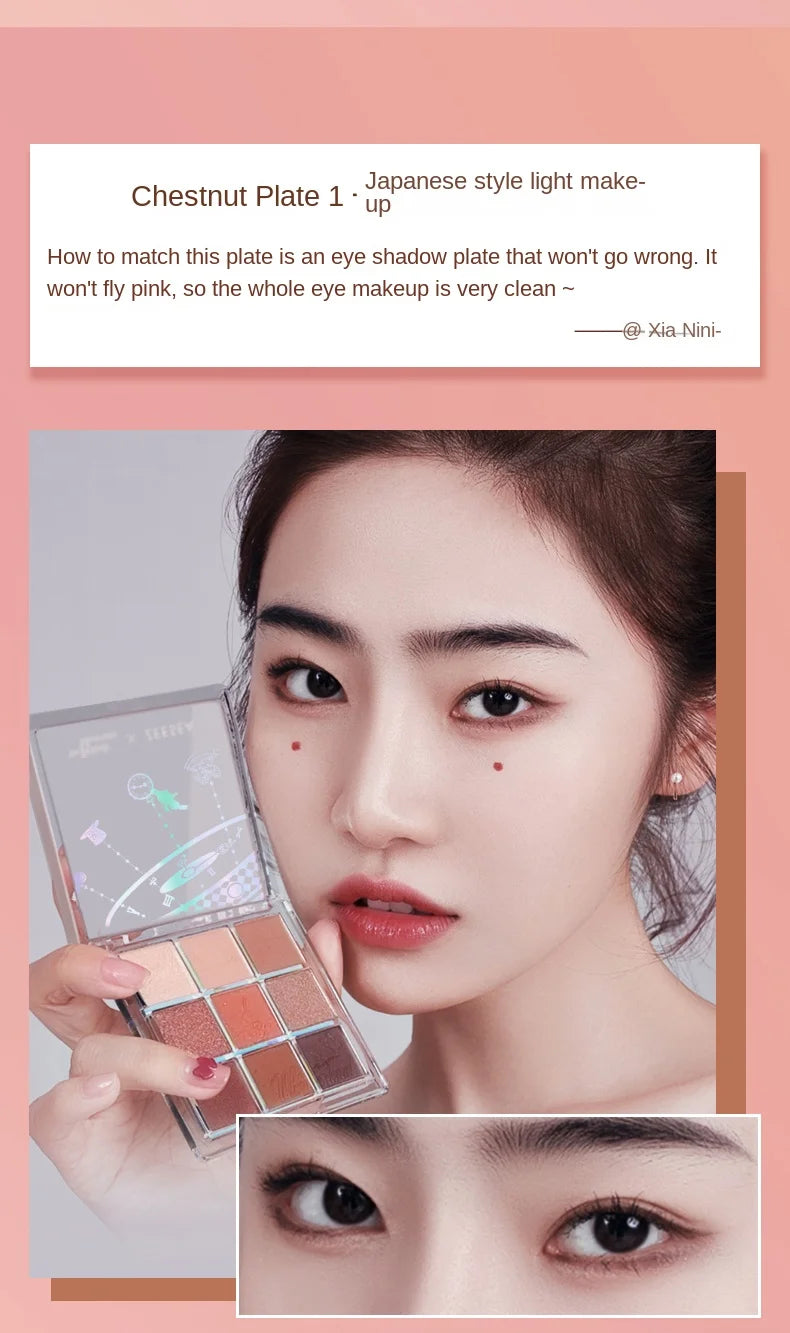 9-Color Waterproof Eyeshadow Palette for Professional Looks - 25
