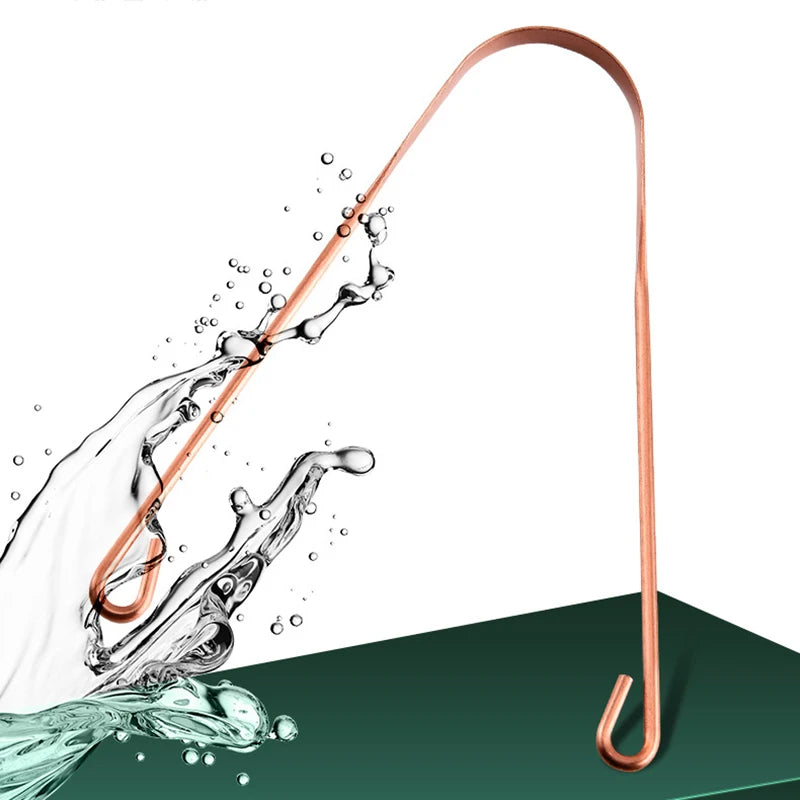Professional Metal Tongue Scraper for Fresh Breath - 12