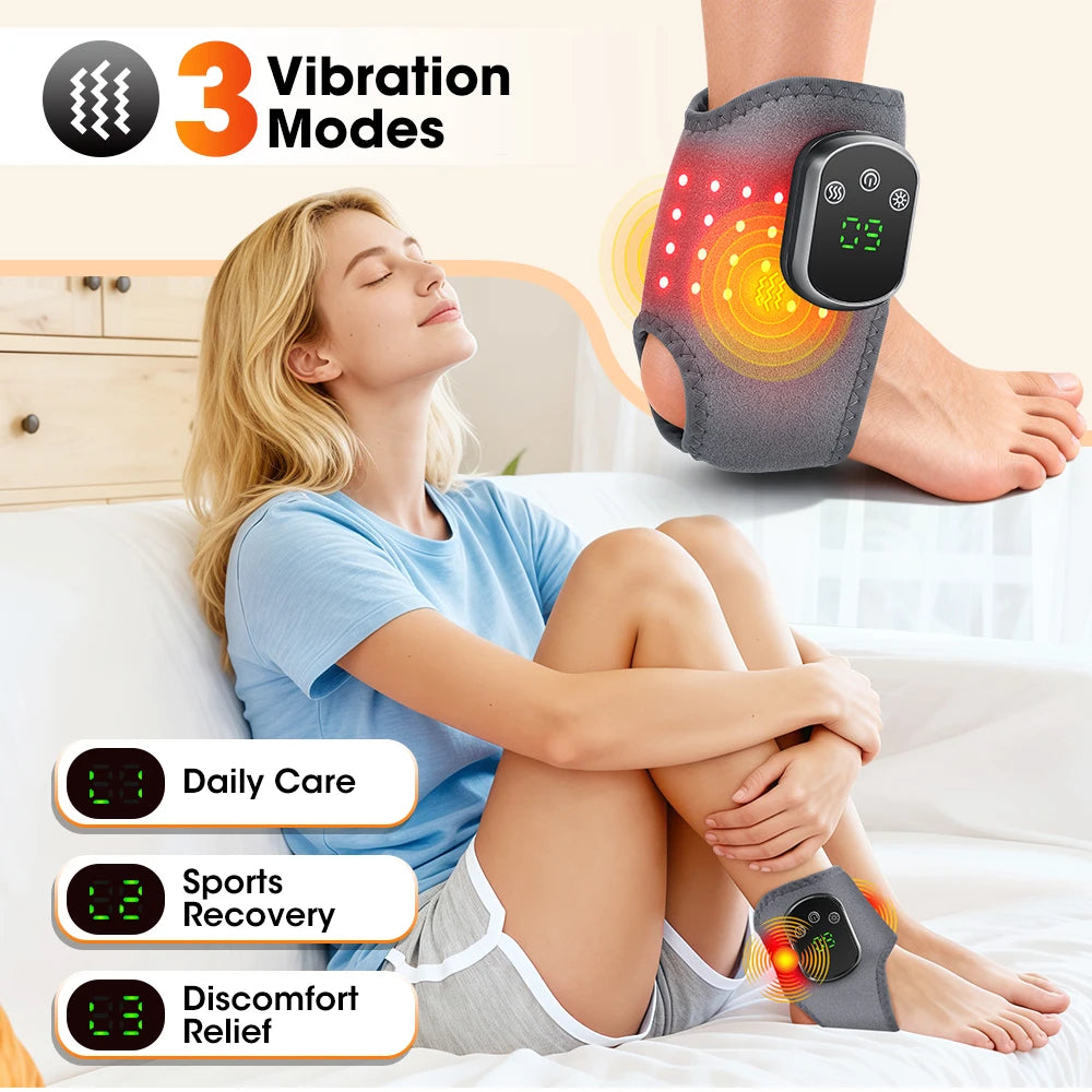 Heated Vibrating Ankle and Wrist Support Wrap - 47