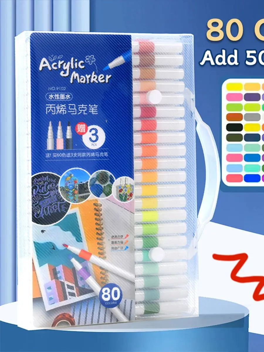 Professional Acrylic Paint Marker Set for DIY Crafts and Art - 6