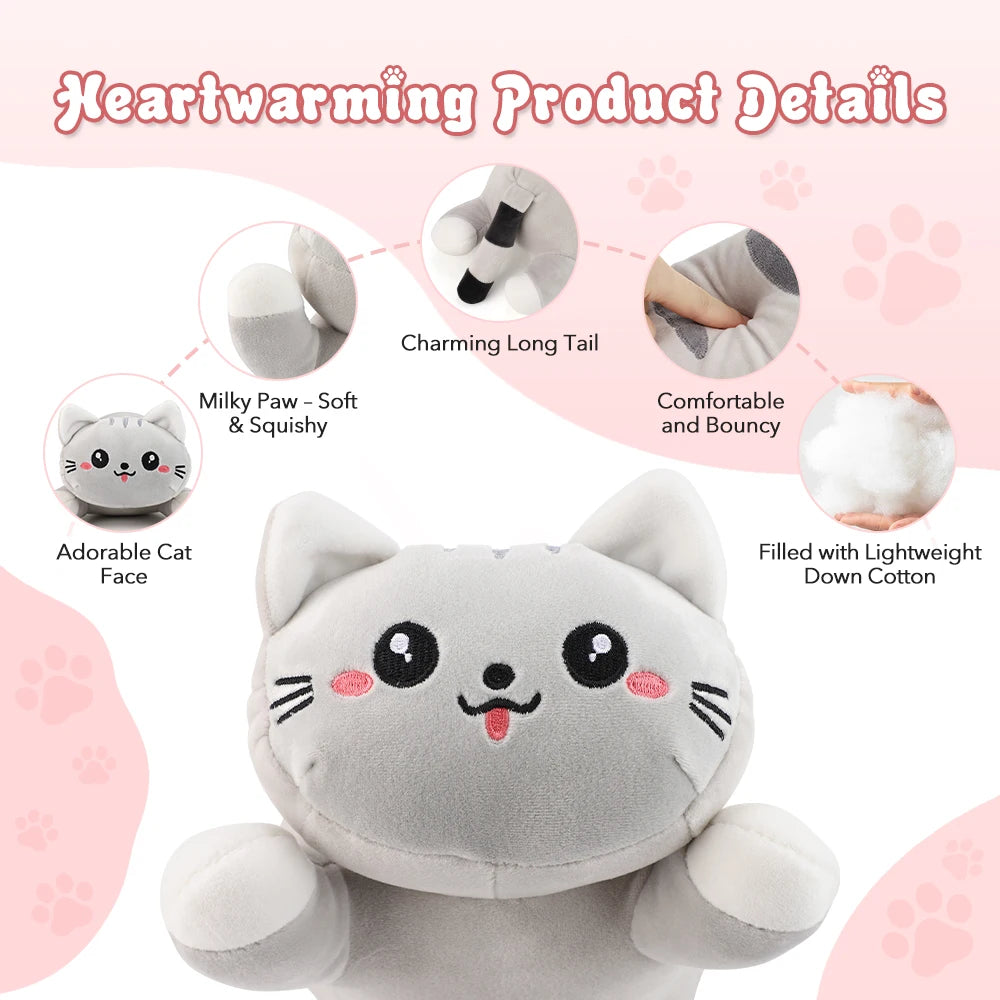 USB Heated Plush Cat Pillow for Cramp Relief - 23