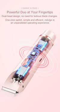 2-in-1 Waterproof Electric Hair Trimmer for Face and Body