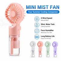 Portable Handheld Mist Fan with Humidifier