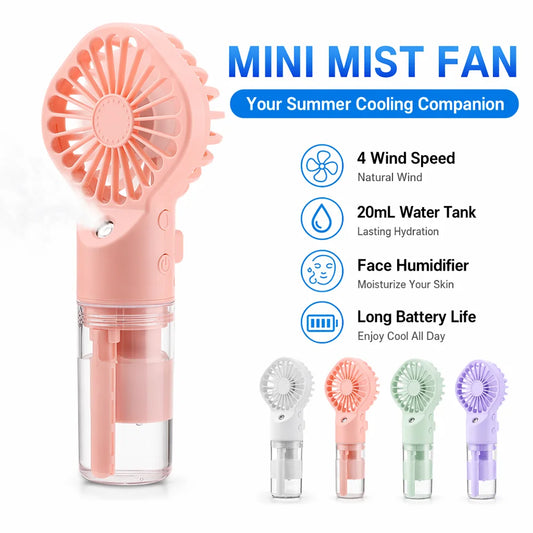 Portable Handheld Mist Fan with Humidifier