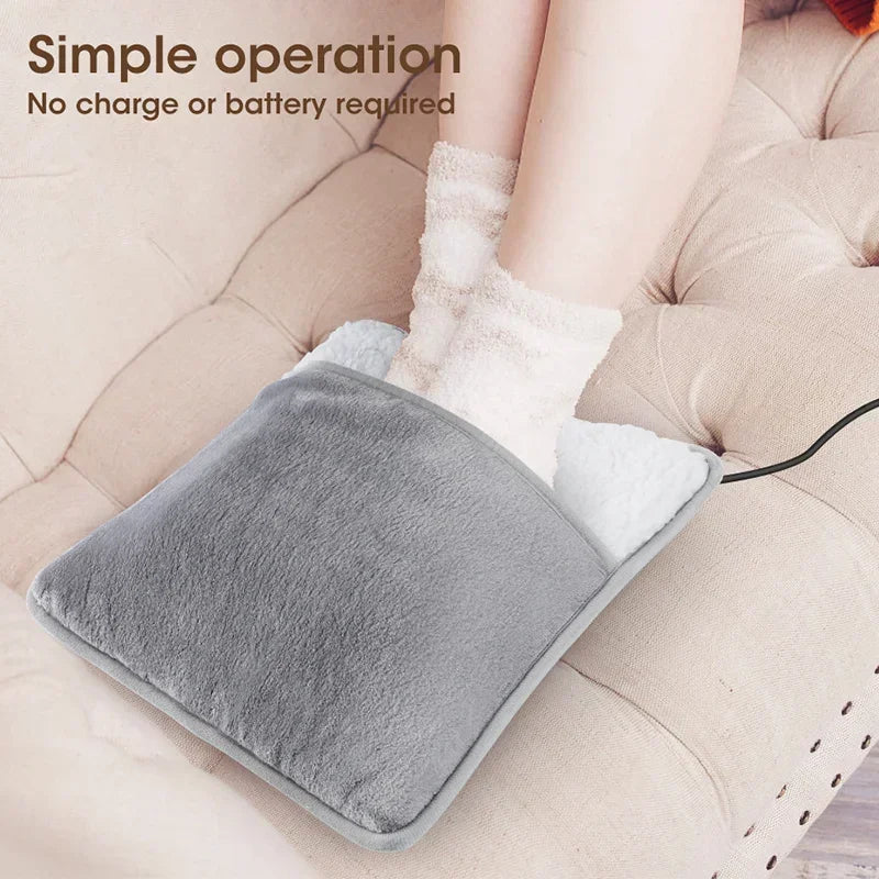 USB Heated Foot Warmer Plush Heating Pad - 13