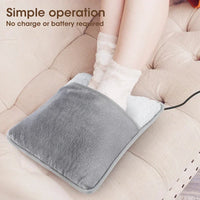 USB Heated Foot Warmer Plush Heating Pad