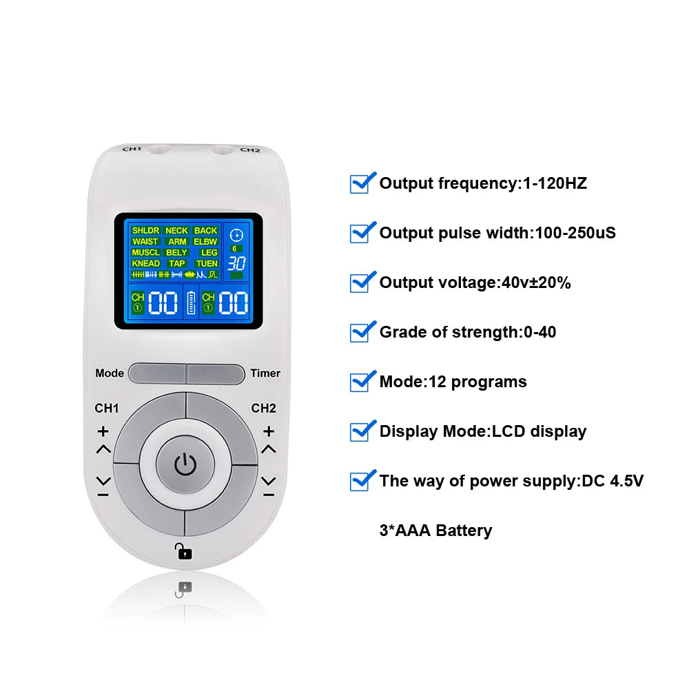 Portable TENS EMS Muscle Stimulator for Pain Relief - 5