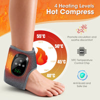 Heated Ankle Vibration Massager for Pain Relief
