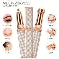 2-in-1 Painless Rechargeable Facial Hair Remover & Eyebrow Trimmer