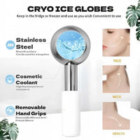 Stainless Steel Cooling Ice Globes for Facial Puffiness and Relaxation