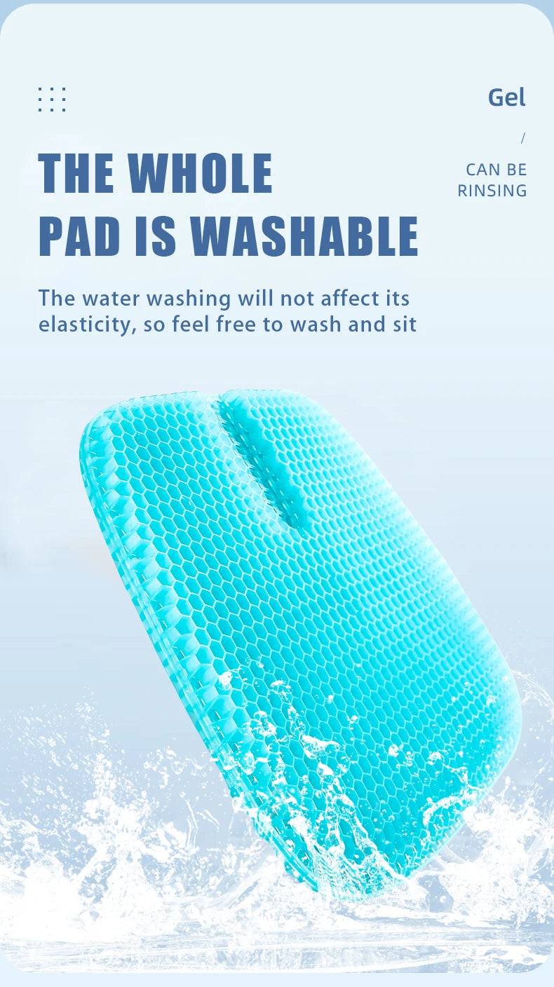 Breathable Honeycomb Gel Seat Cushion for Pain Relief - 15