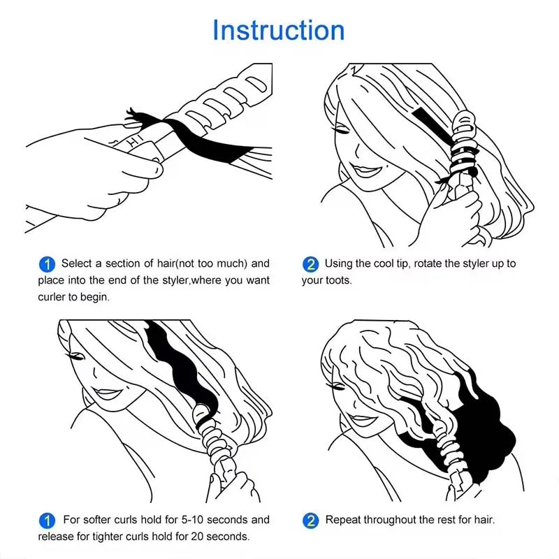 Automatic Spiral Hair Curling Iron - 7