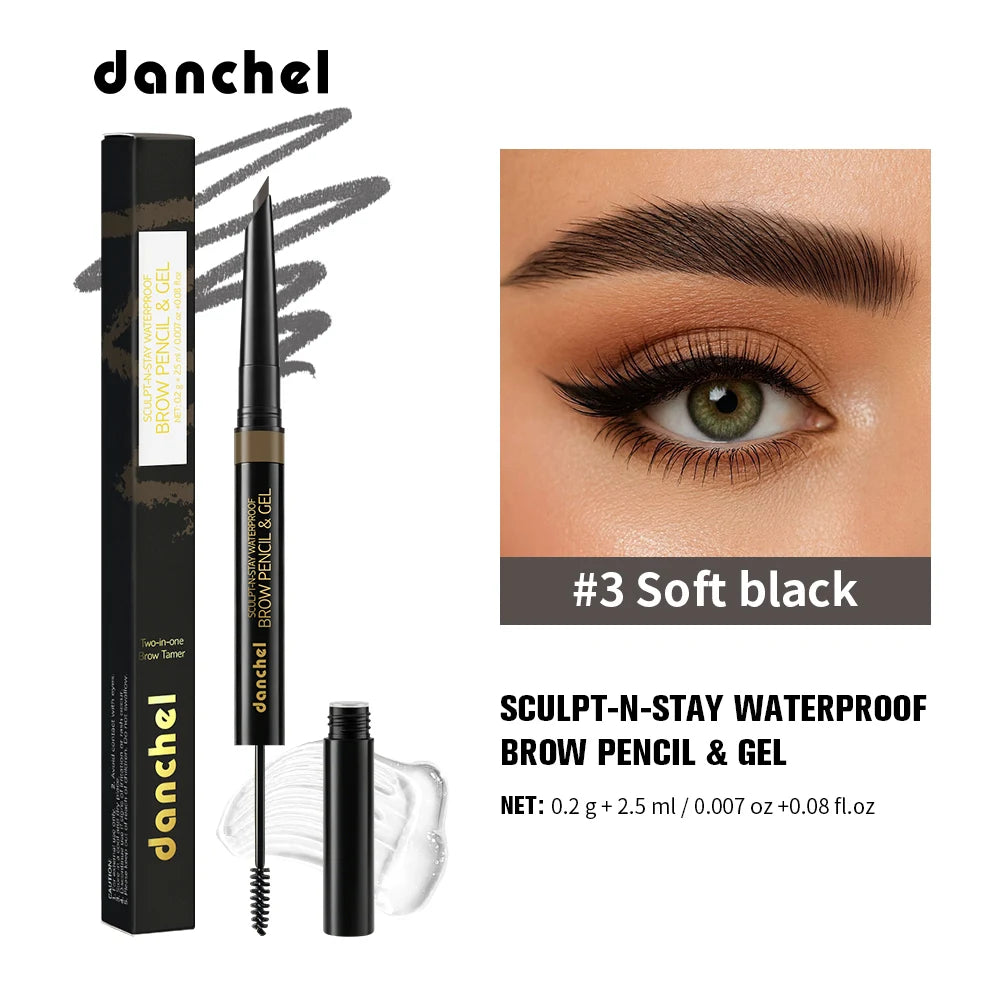 2-in-1 Waterproof Eyebrow Pencil and Sculpting Gel - 22