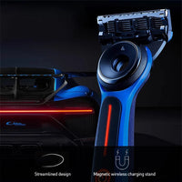 Premium Heated Shaving Razor with Magnetic Charging Stand