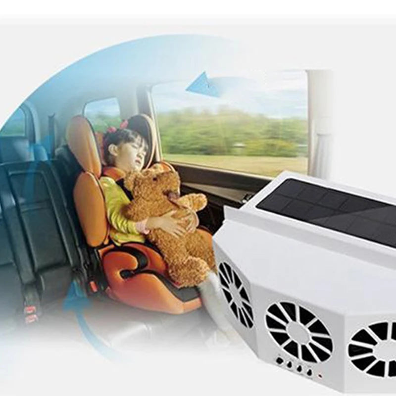 Solar-Powered Car Window Ventilation Fan - 8