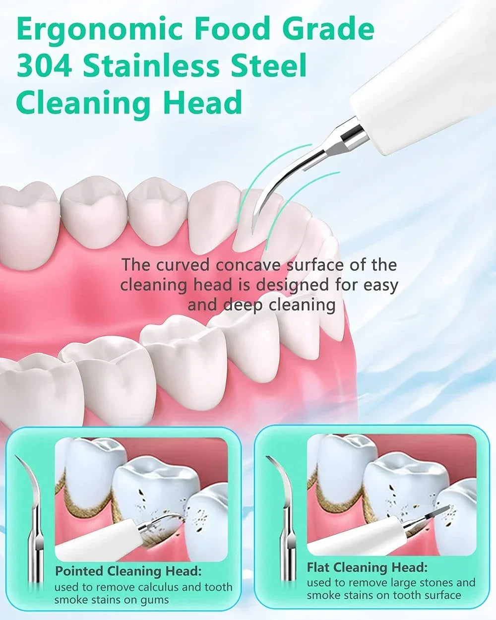 Electric Sonic Teeth Tartar Remover and Plaque Cleaner - 17
