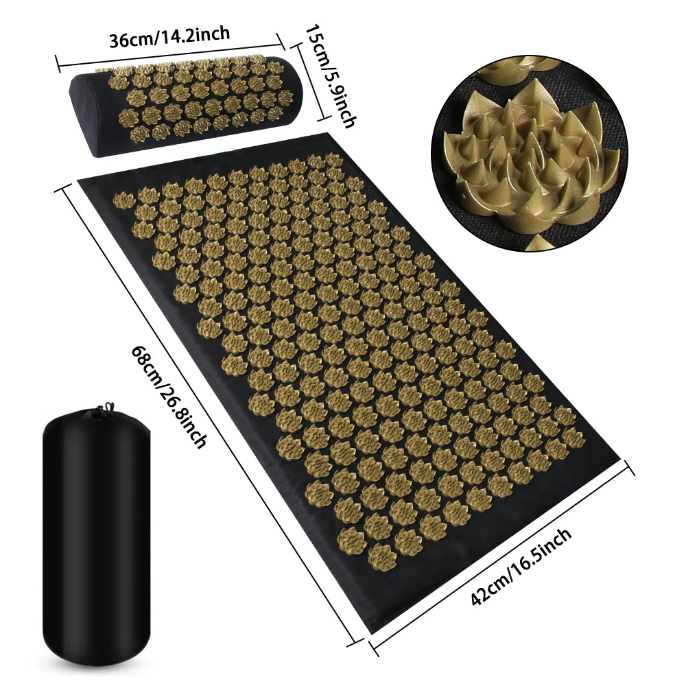 Acupressure Massage Mat and Pillow Set for Pain Relief - 11