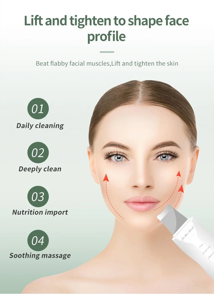 Ultrasonic Facial Skin Scrubber & Blackhead Remover - 14