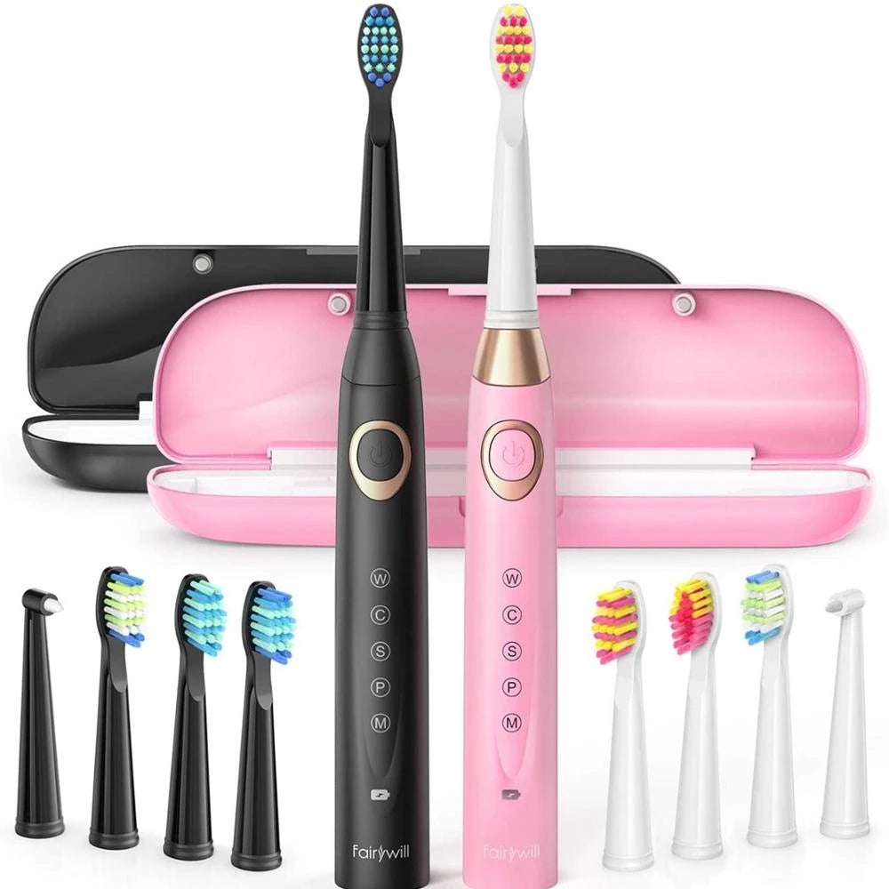 Sonic Rechargeable Electric Toothbrush with 8 Brush Heads - 30