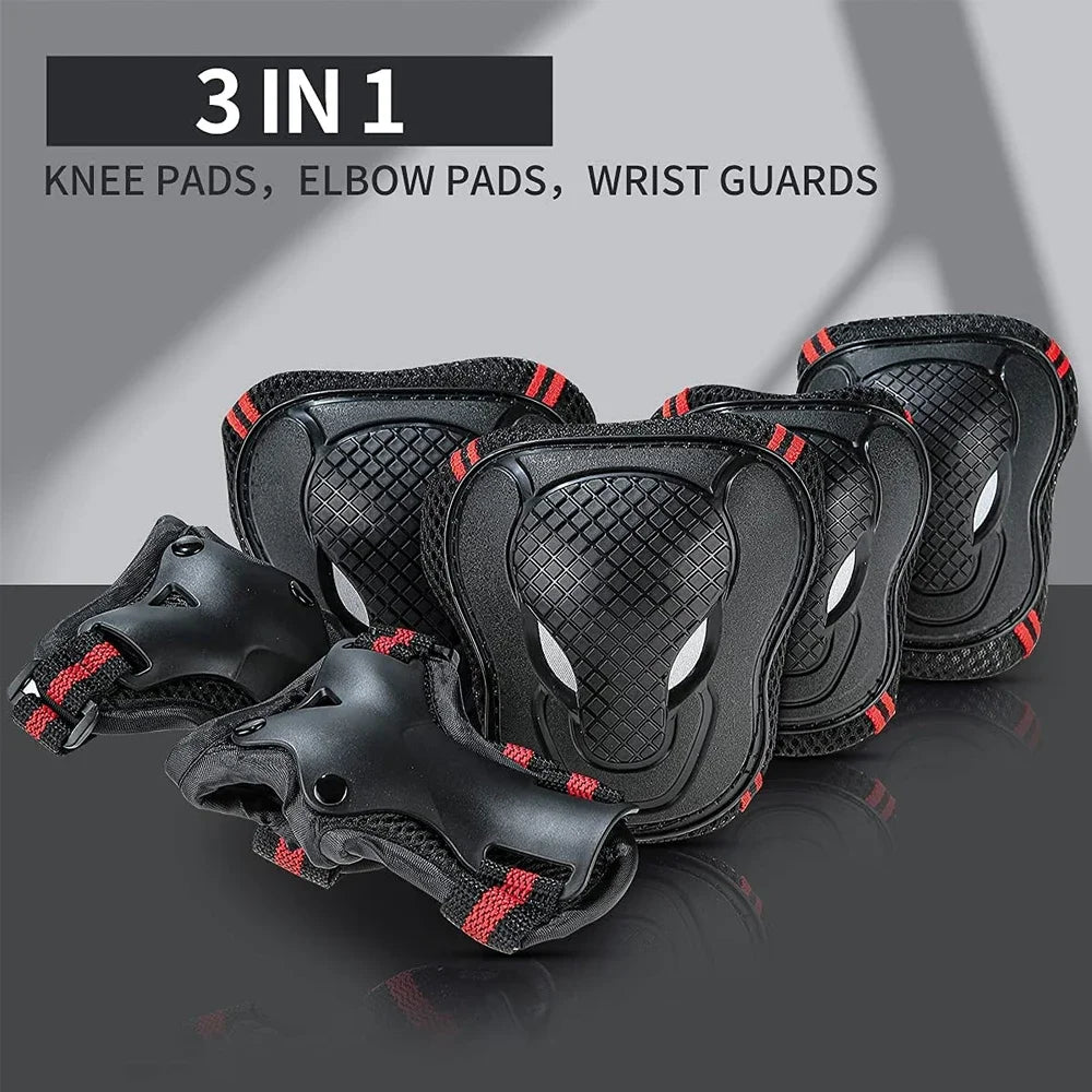 6-Piece Protective Knee, Elbow, and Wrist Pad Set for Kids - 19