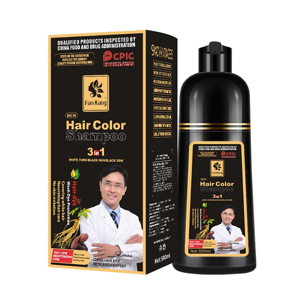 Instant Permanent Hair Dye Shampoo for Grey Coverage - 17