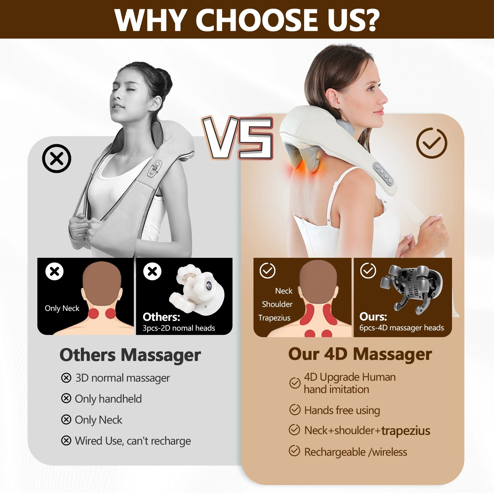 Wireless Shiatsu Neck and Shoulder Massage Shawl - 21
