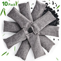 Natural Bamboo Charcoal Odor Absorber Bags (10 Pack)