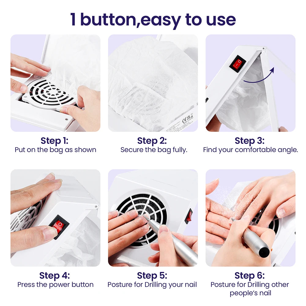 Foldable Portable Nail Dust Collector Vacuum - 6