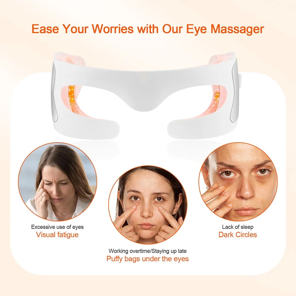 Electric LED Red Light Eye Massager for Fatigue Relief - 17