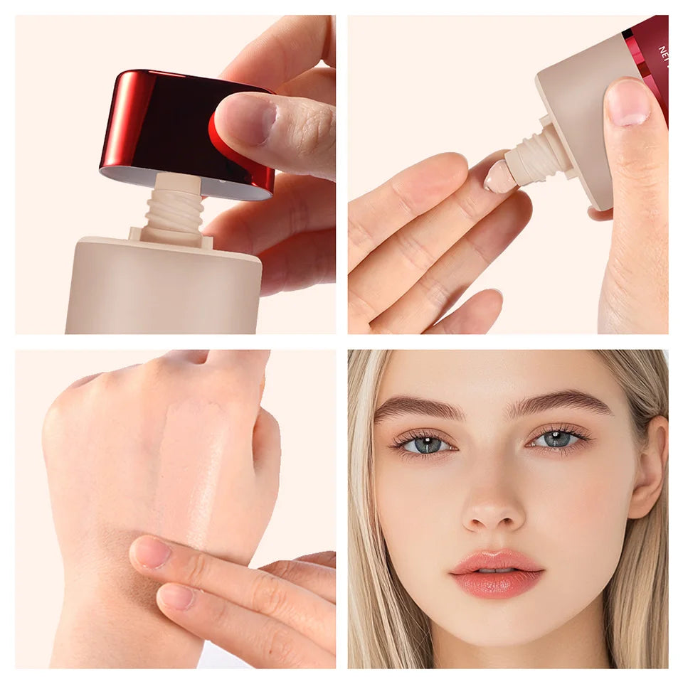 Matte Blur Foundation and Dual-Brush Makeup Set - 17