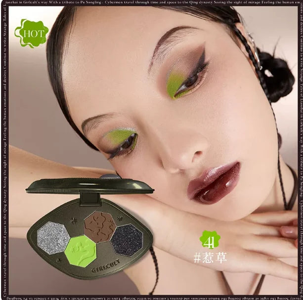 4-Shade Chameleon Eyeshadow Palette for Long-Lasting Shimmer Looks - 22