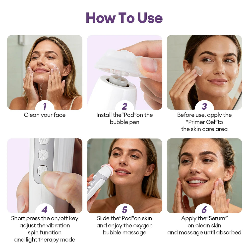 Portable CO2 Oxygen Bubble Facial Skin Care Device - 11