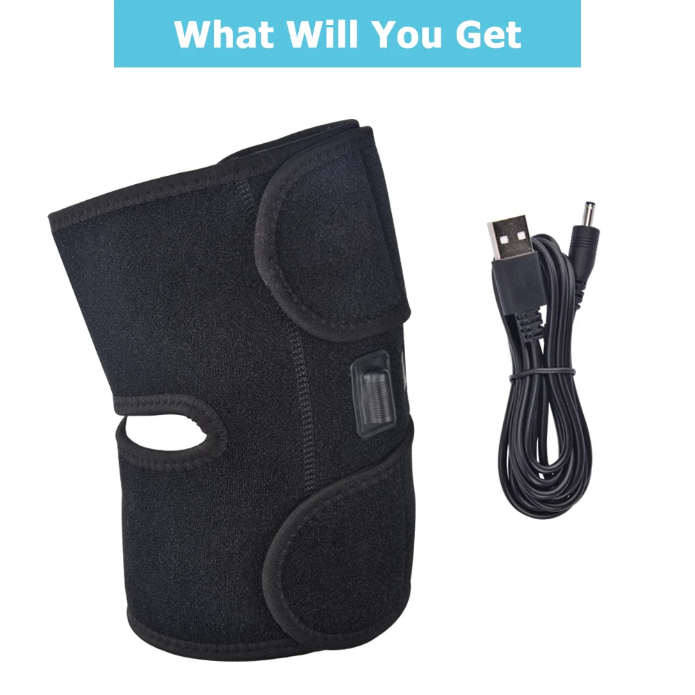 USB Electric Heated Knee Brace for Joint Pain and Recovery - 11
