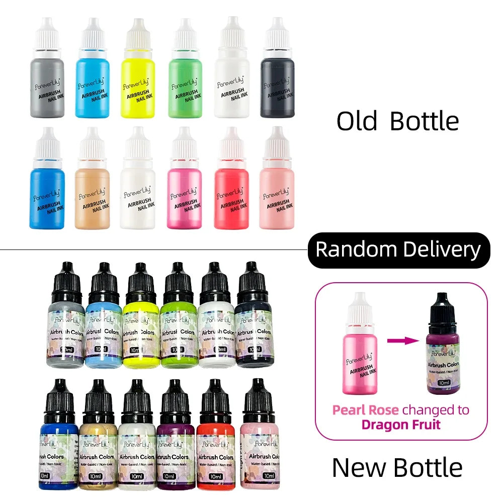 Professional Airbrush Paint Set for Nail Art and Crafts - 6